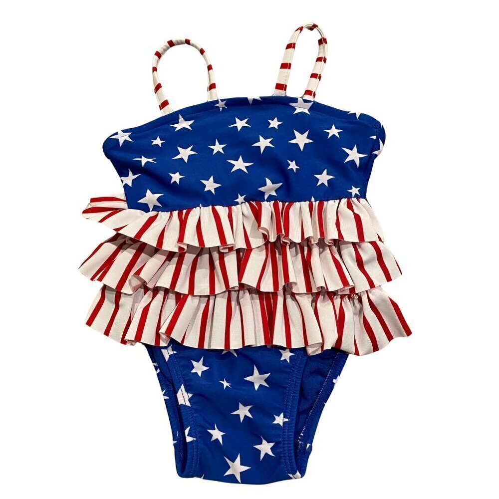 Baby Gap Girl's 4th of July Ruffle Swimsuit